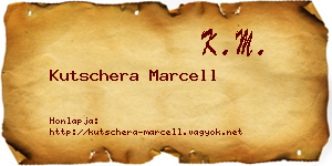 Kutschera Marcell névjegykártya